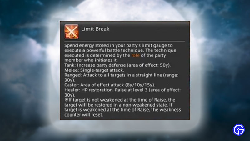 How To use Limit Break In FFXIV