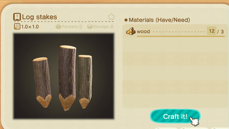 How To Craft Log Stakes In Animal Crossing New Horizons
