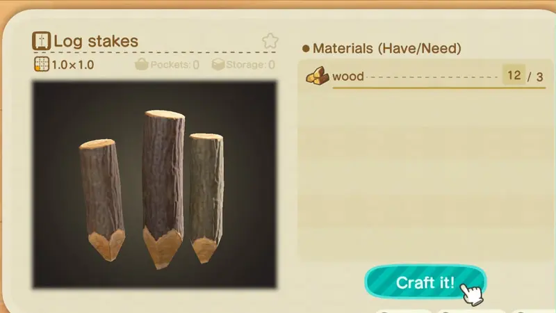 How To Craft Log Stakes In Animal Crossing New Horizons