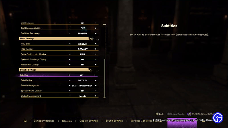 How To Turn On Subtitles In Forspoken