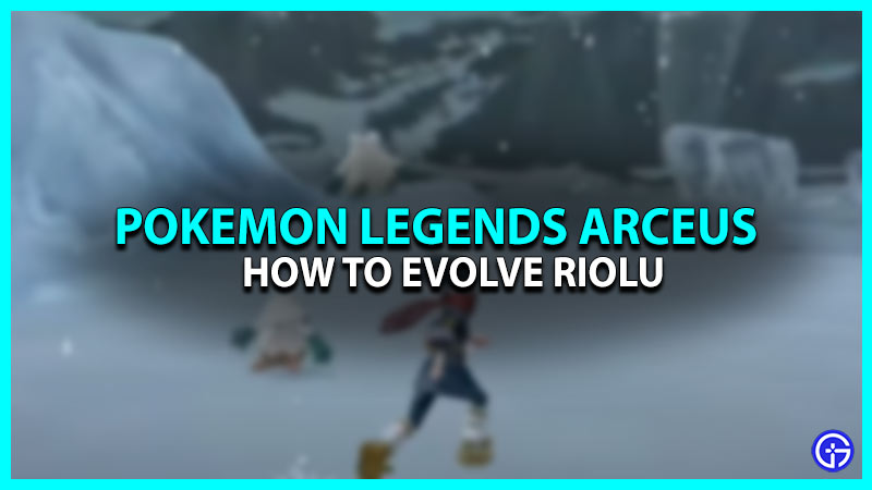 Find and Evolve Riolu Pokemon legends Arceus