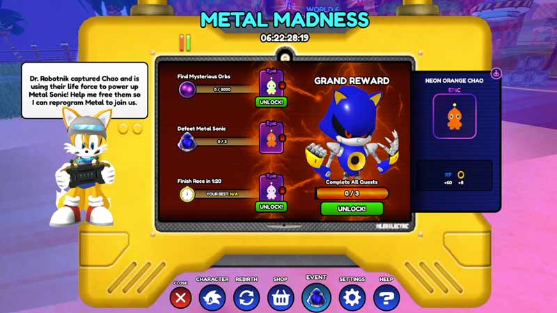 How do you get metal Sonic in Sonic Speed Simulator 2023?