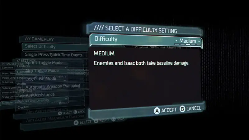 which difficulty setting should you choose to play on for dead space remake