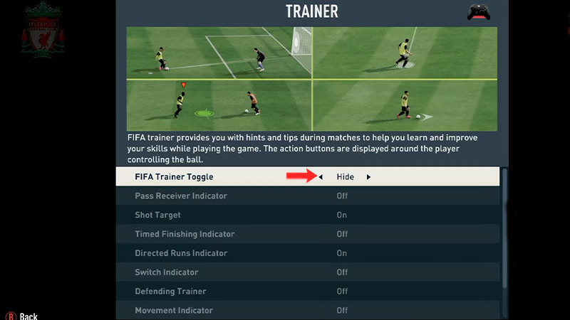 FIFA trainer toggle turn off FIFA 23 