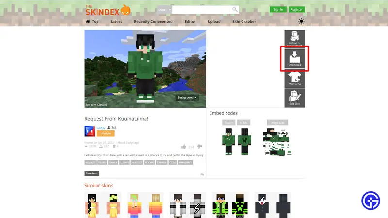 minecraft install and use custom free skins