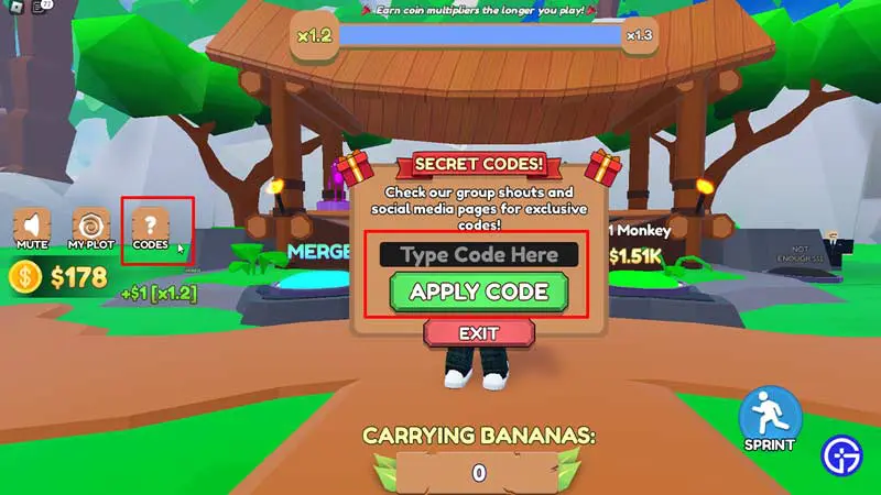 how to redeem monkey tycoon codes