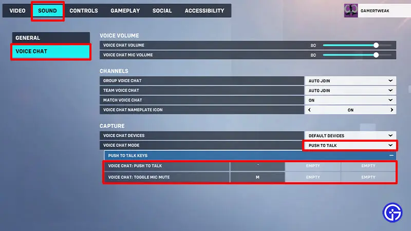 turn On or Off the Push to Talk feature in Overwatch 2