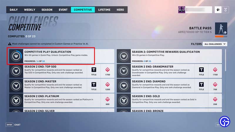 how to unlock competitive ow2