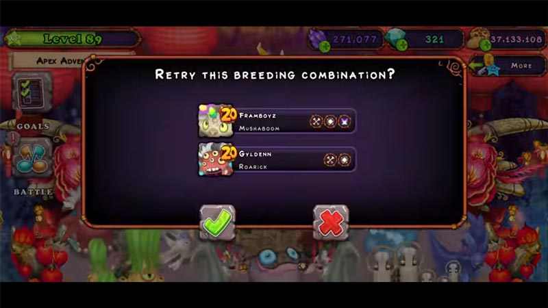 how to breed carillong on magical sanctum in my singing monsters