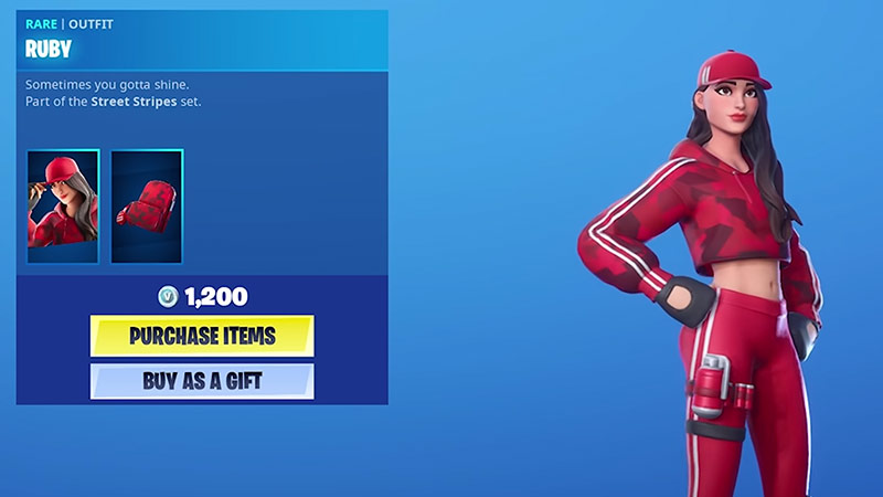 rare outfit ruby skin fortnite 
