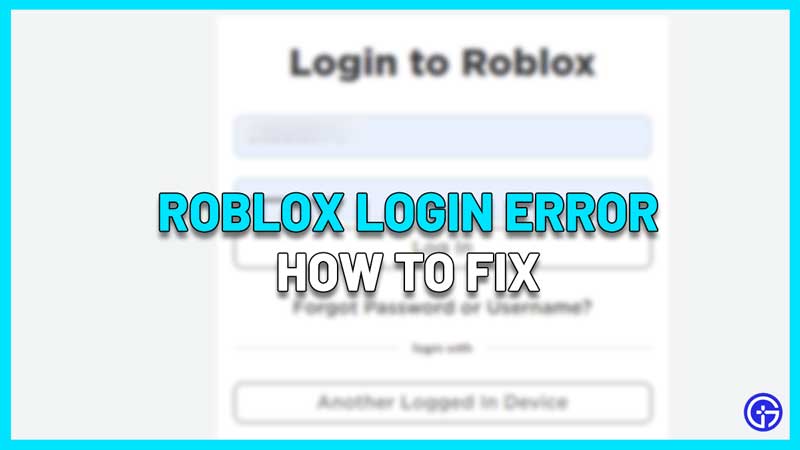 roblox login error fix