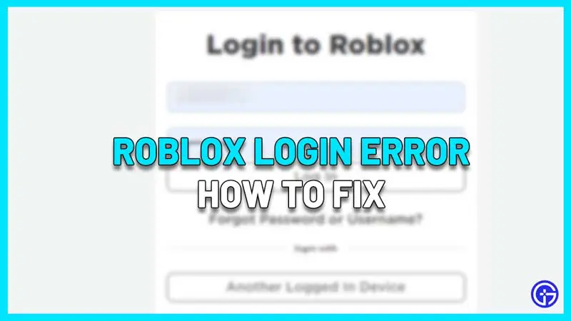 roblox login error fix