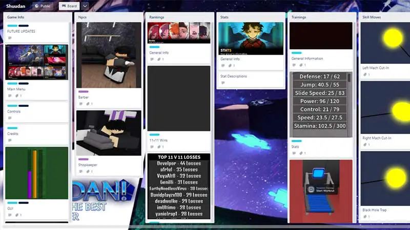 roblox shuudan trello link