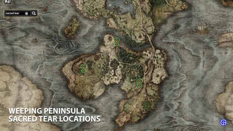 All Sacred Tear Locations In Elden Ring Where To Get Them   Weeping Peninsula Sacred Tears Locations 768x432 