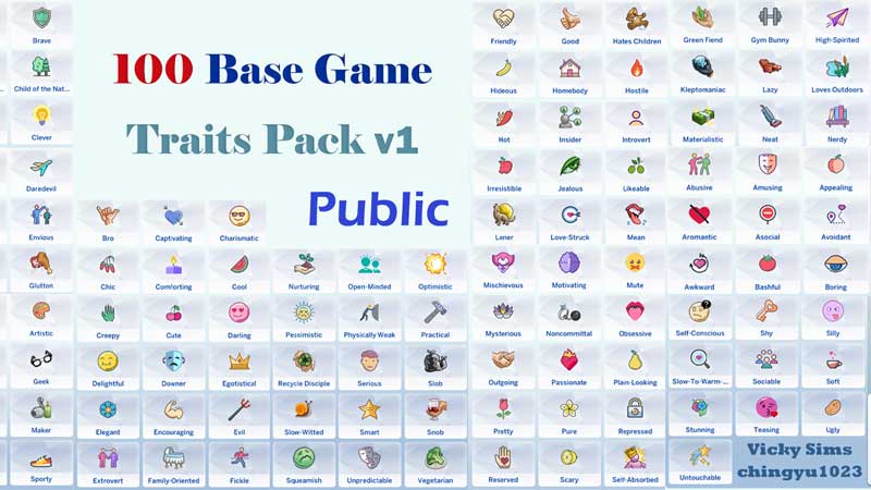 100 base game traits pack