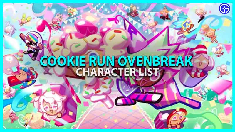 Characters Cookie run Ovenbreak