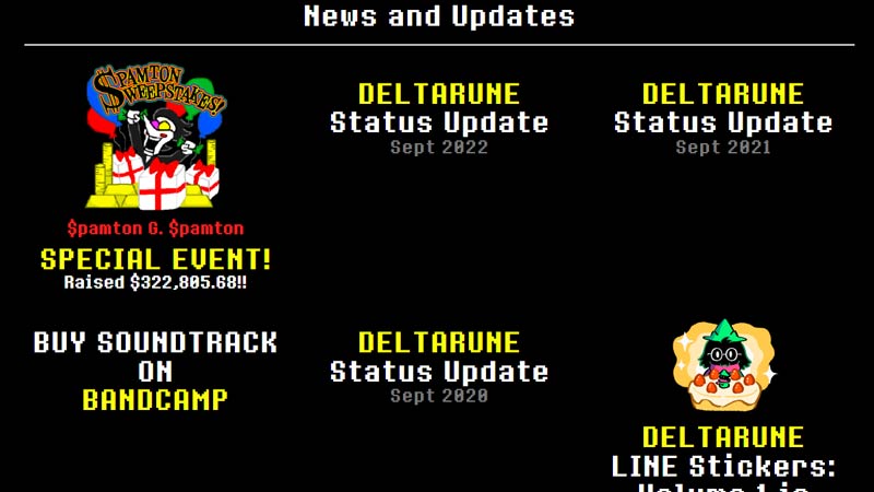 Deltarune Chapter 3 Status Update