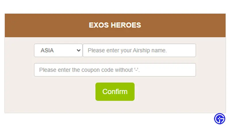 Exos Heroes Codes