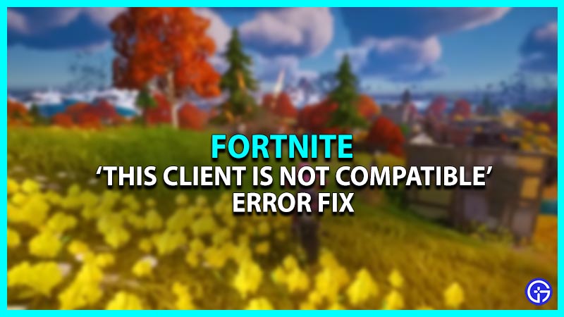 Fortnite Error: This Client Is Not Compatible Fix