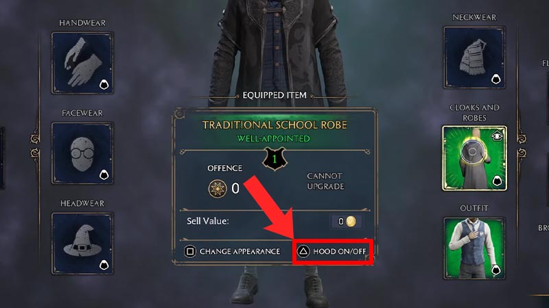 How Can I Put Robe Hood Up in Hogwarts Legacy (PC, PS, & Xbox) 
