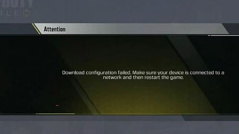 How to Fix the 'Download Configuration Failed' error in COD Mobile?
