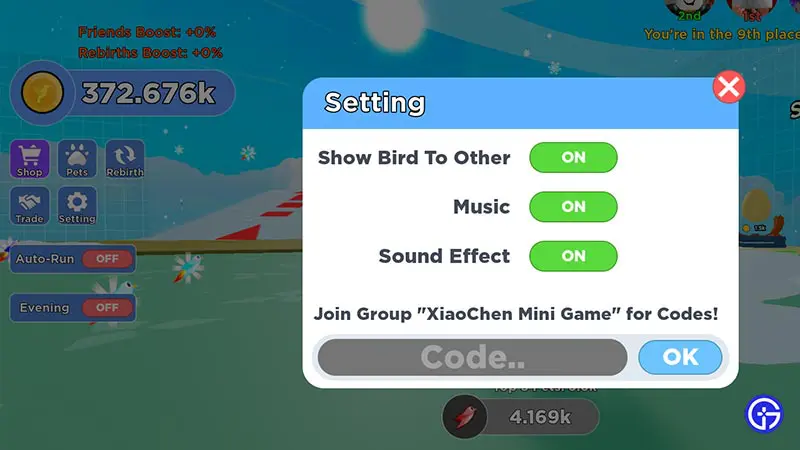 How to Redeem Codes in Flappy Bird Race?