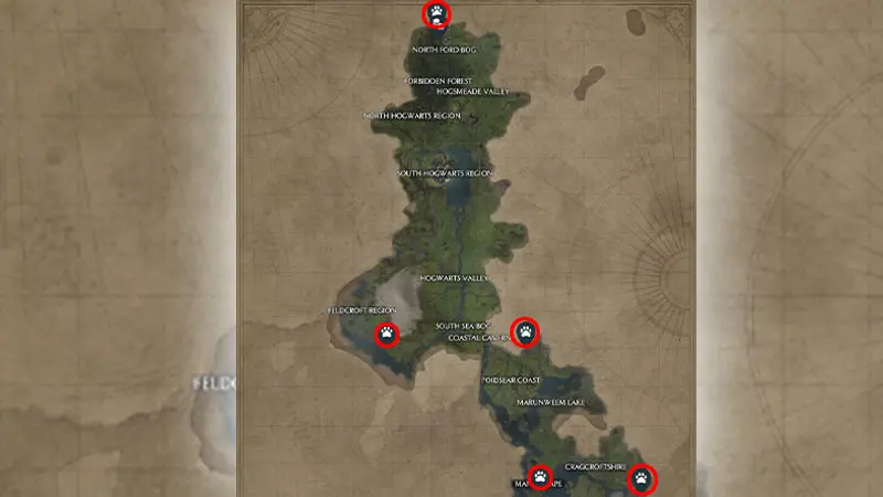 Nifflers & Niffler Fur Locations In Hogwarts Legacy