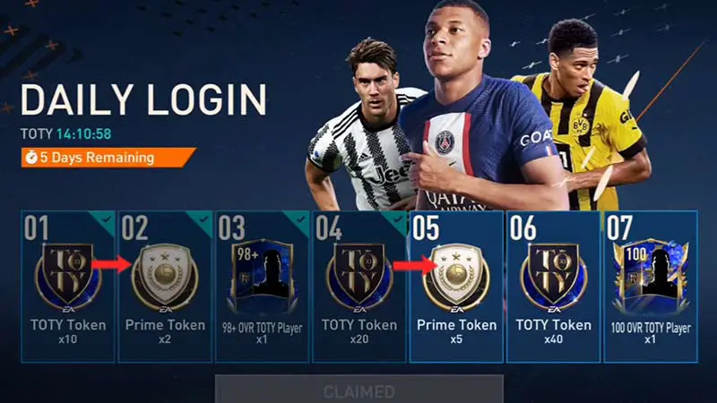 daily rewards prime tokens 