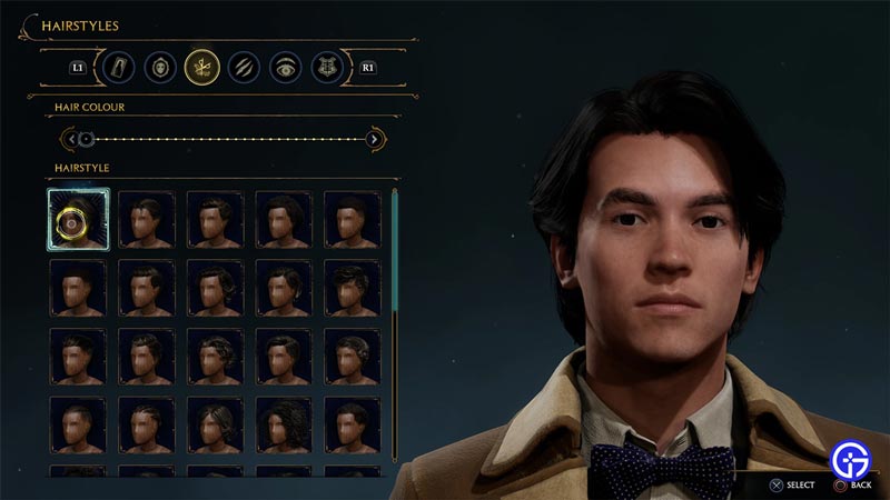hairstyles play as tom riddle in hogwarts legacy