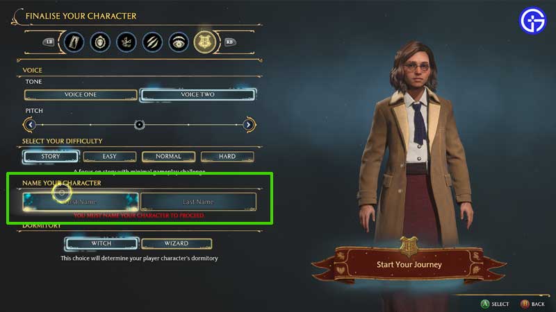 hogwarts legacy name character ideas