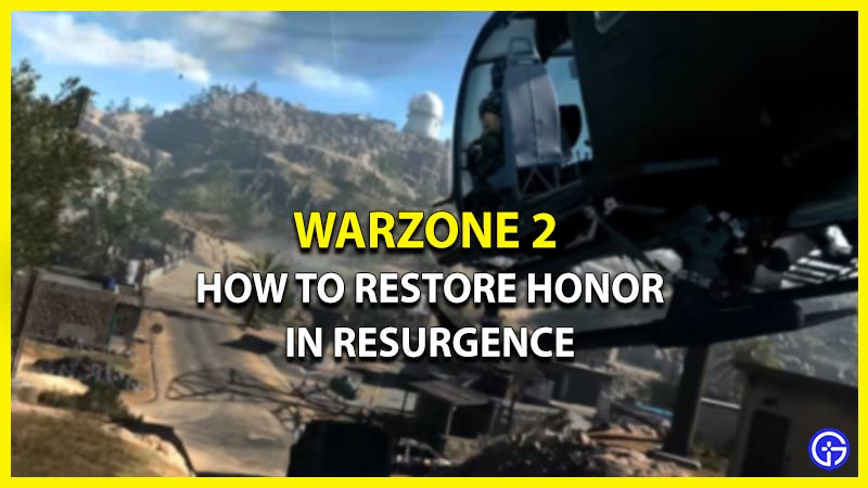 how to restore honor warzone 2