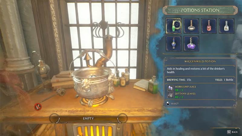 how to refill health potions in hogwarts legacy