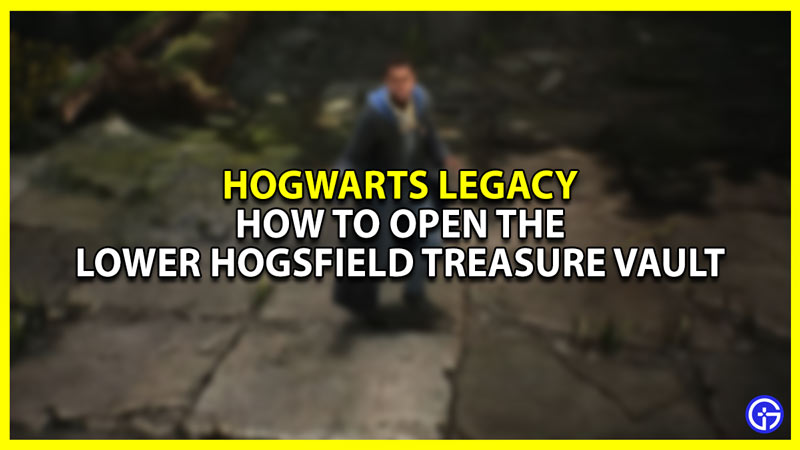 hogwarts legacy how to open the lower hogsfield treasure vault