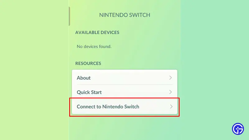 pokemon go connect to nintendo switch for sv