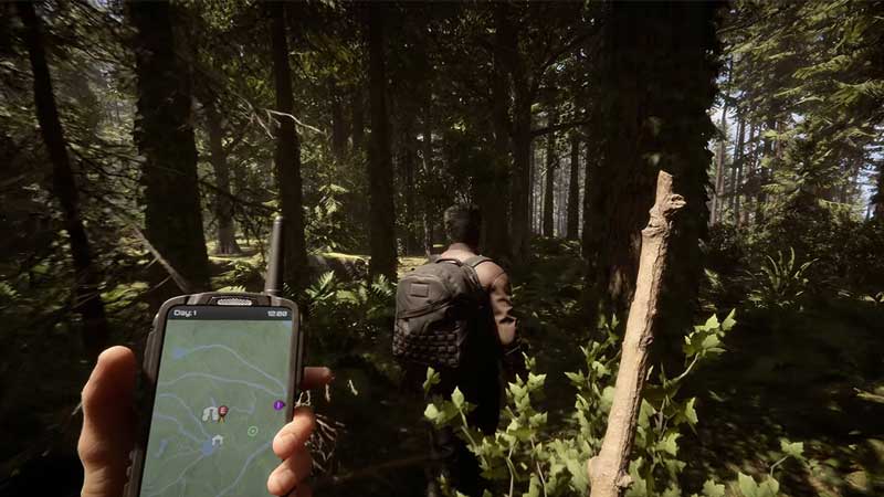 how to zoom in and out of map in sons of the forest