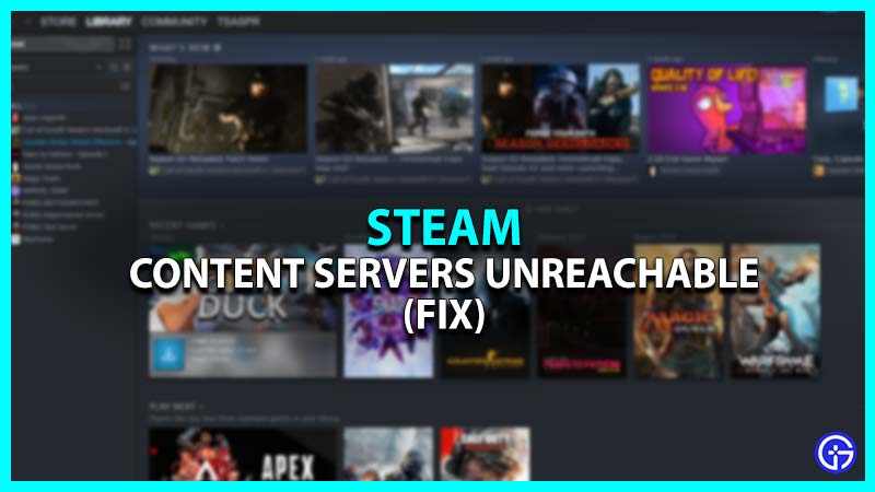 Steam Content Servers Unreachable