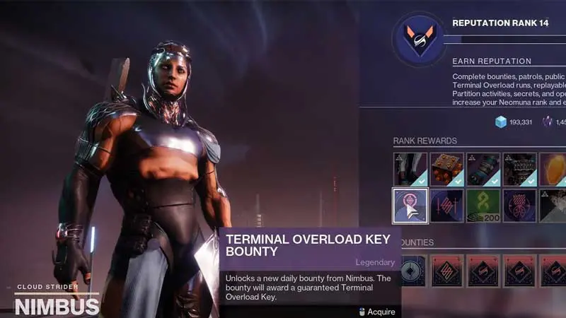Destiny 2 Lightfall Get Terminal Overload Keys