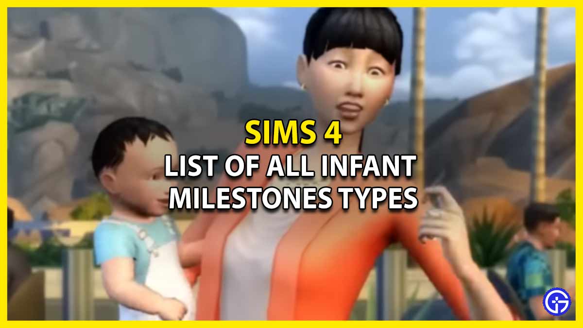 List of All Infant Milestones Types in Sims 4