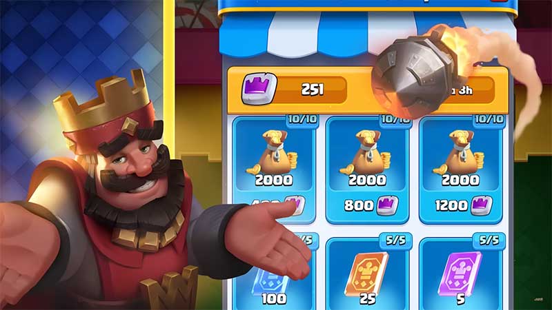 Season Shop in Clash Royale Update for Losers