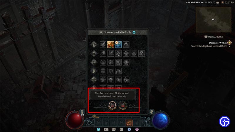 how to unlock and use sorcerer enchantment slots in diablo 4