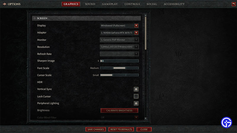 diablo 4 screen settings