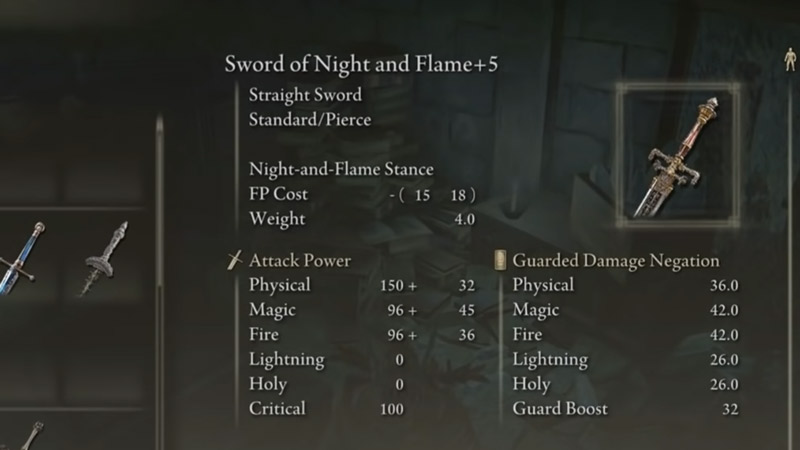 best sword of night and flame build for elden ring