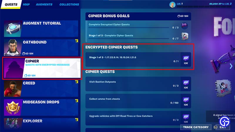 how to solve the encrypted cipher quests in fortnite
