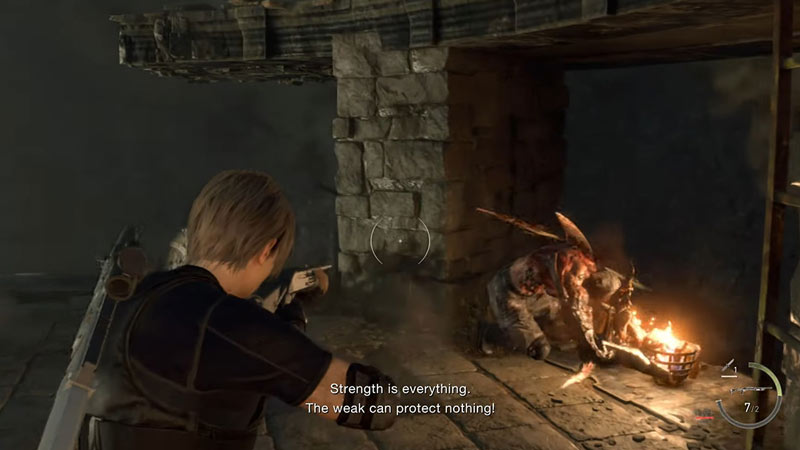 how to defeat transformed krauser in resident evil 4 remake
