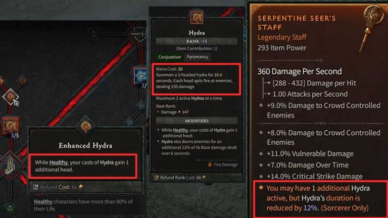 How To Get Double Hydra In Diablo 4 Sorcerer Class   How To Get Hydra Summon Conjuration In Diablo 4 Sorcerer 768x432 