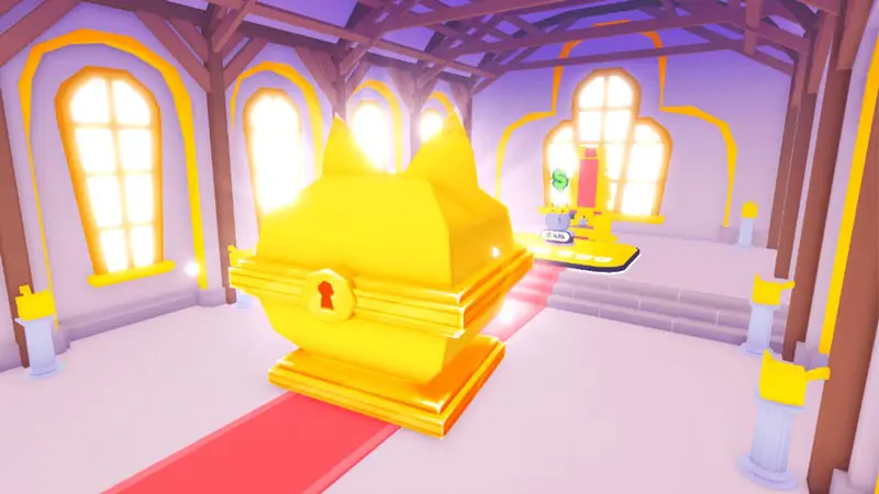 how to get to the cat throne room in pet simulator x 

