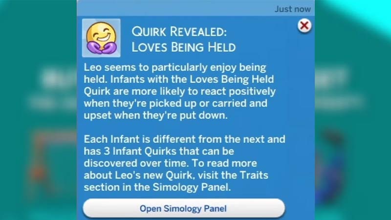 Infant Quirk description 
