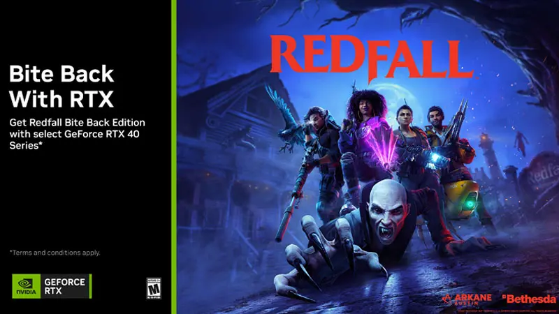 redfall geforce rtx 40 series bundle key visual