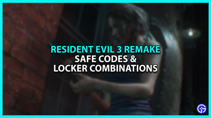 Resident Evil 3 Remake Safe Codes and Locker Combinations