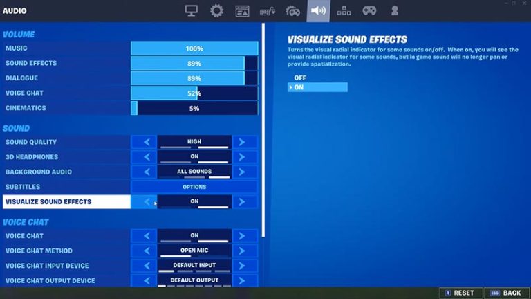 How To Turn On Visual Sound Effects In Fortnite - Gamer Tweak